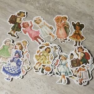 Vintage Style Paper Doll Stickers New